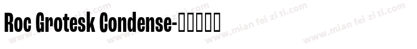 Roc Grotesk Condense字体转换